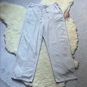 GAP pull on wide leg linen pants medium